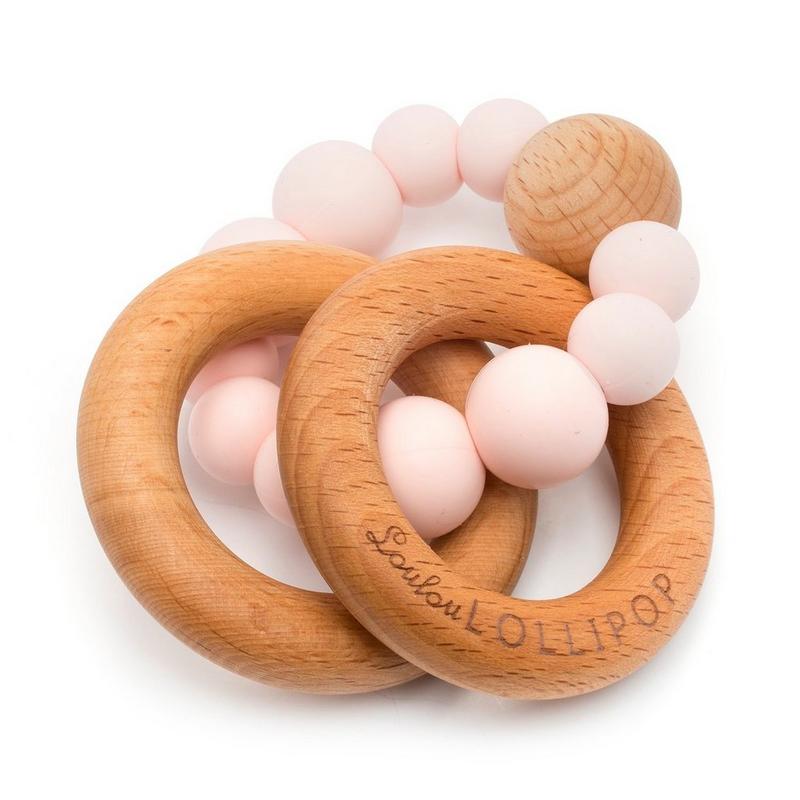 Loulou Lollipop Pink Beaded Silicone Teether - Janie And Jack